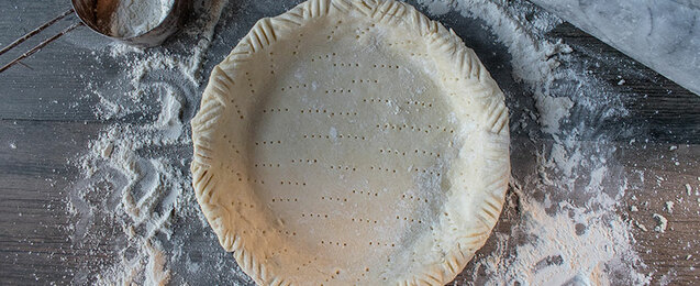 preparing pie